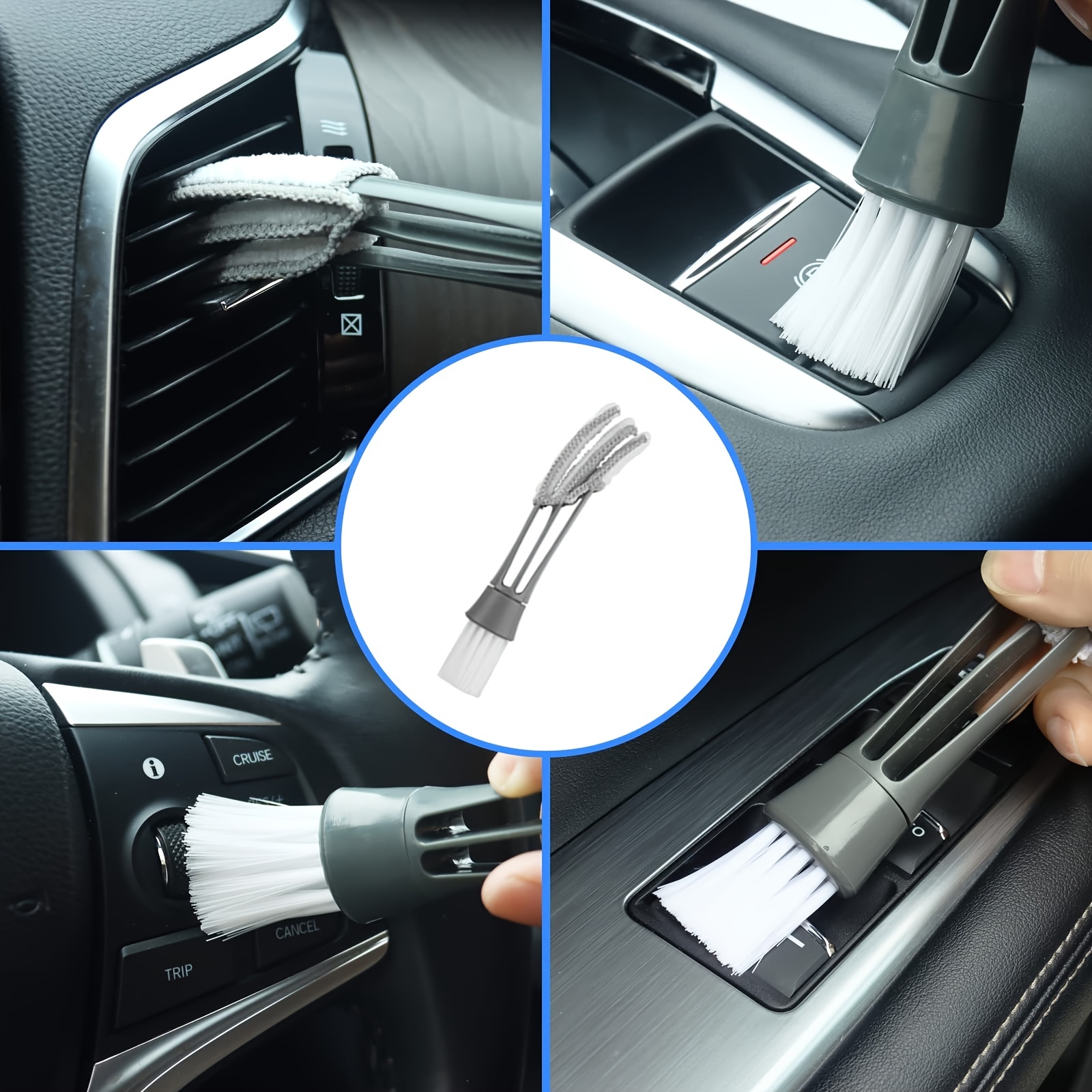 Car Detailing Brush Set Car Interior Detailing Kit includes - Temu