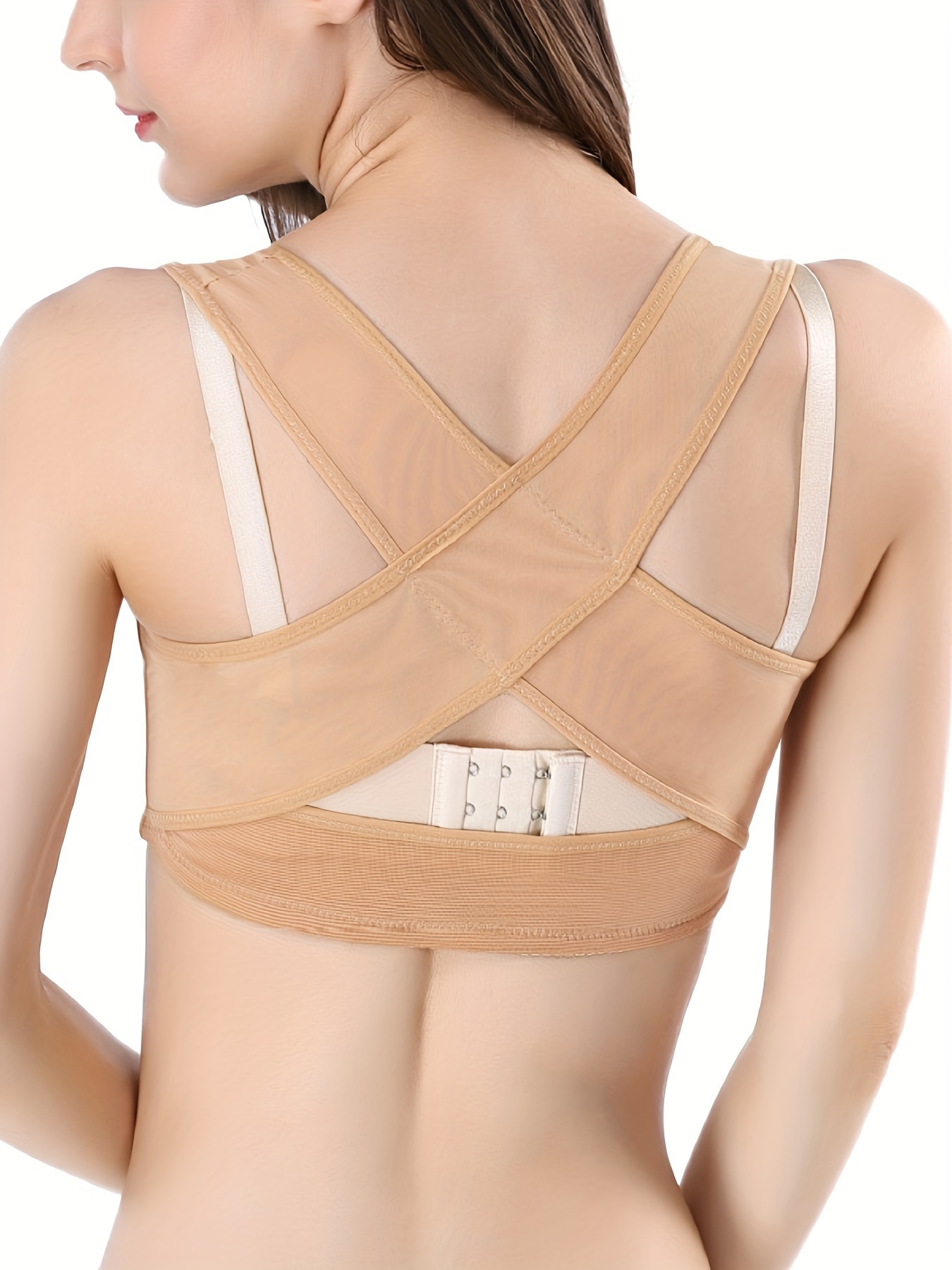 Posture Corrector Shaping Tops Front Buckle Criss Cross Back - Temu