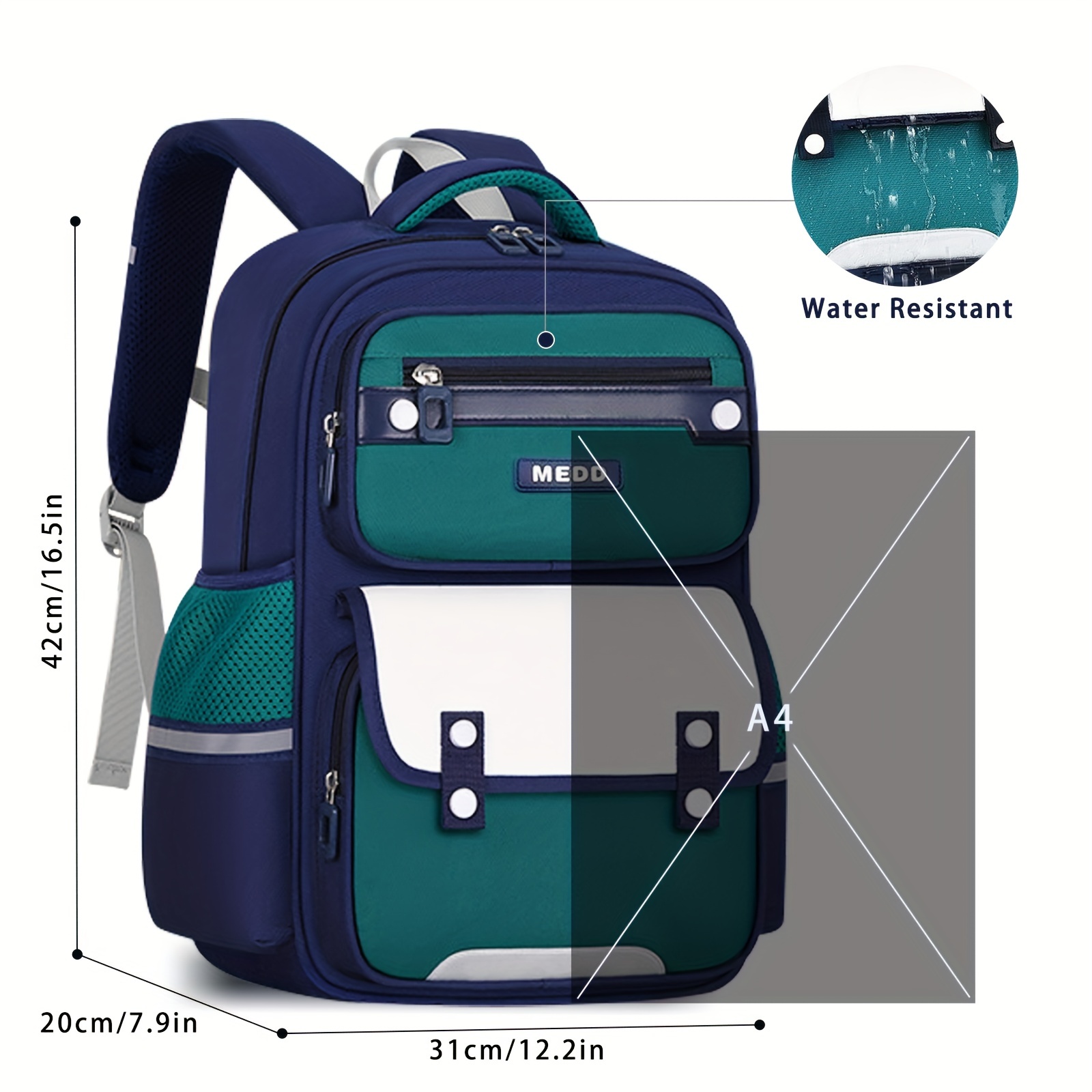Children's Large Capacity Backpack, Water-resistant Cute Schoolbag