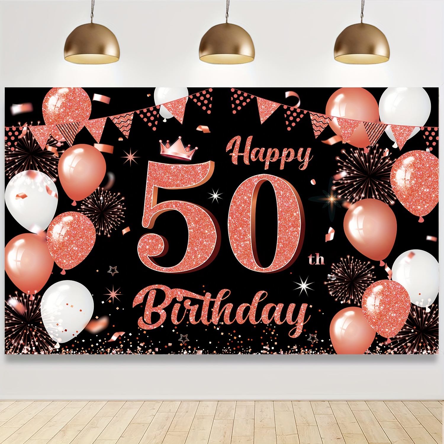  Cartel de fondo de 40 cumpleaños extra grande negro y dorado  para cabina de fotos de cumpleaños de 40 años, fondo de fotografía,  decoración de fiesta de cumpleaños 40 para mujeres