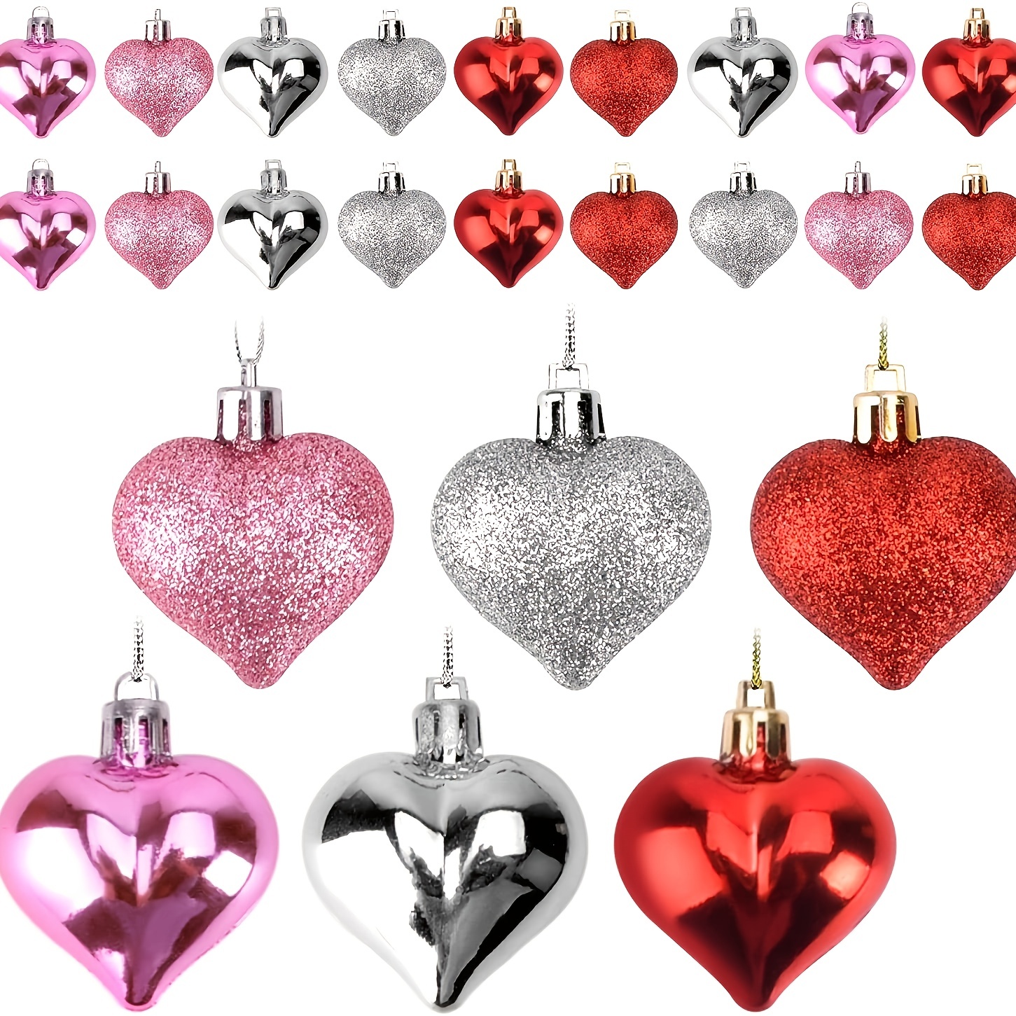 Valentine's Day Heart Shaped Ornaments Valentines - Temu