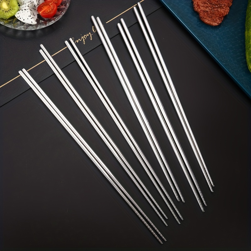 Reusable Stainless Steel Chopsticks For Creative Cooking And Frying - Long Kitchen  Gadgets For Easy Meal Prep - Temu
