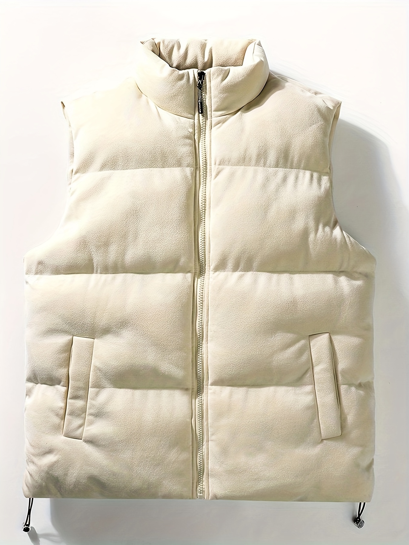 Zip Solid Hooded Vest Casual Sleeveless Fall Winter Vest - Temu