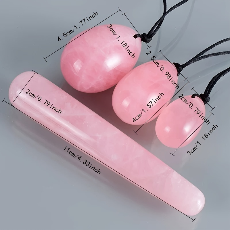 4pcs Crystal Semi-Precious Stone Jade Egg Set