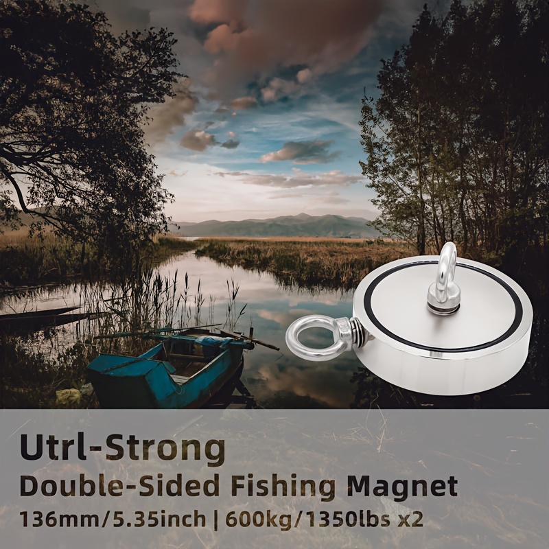 Ultra strong Double sided Fishing Magnet Set: Rope Carabiner - Temu France