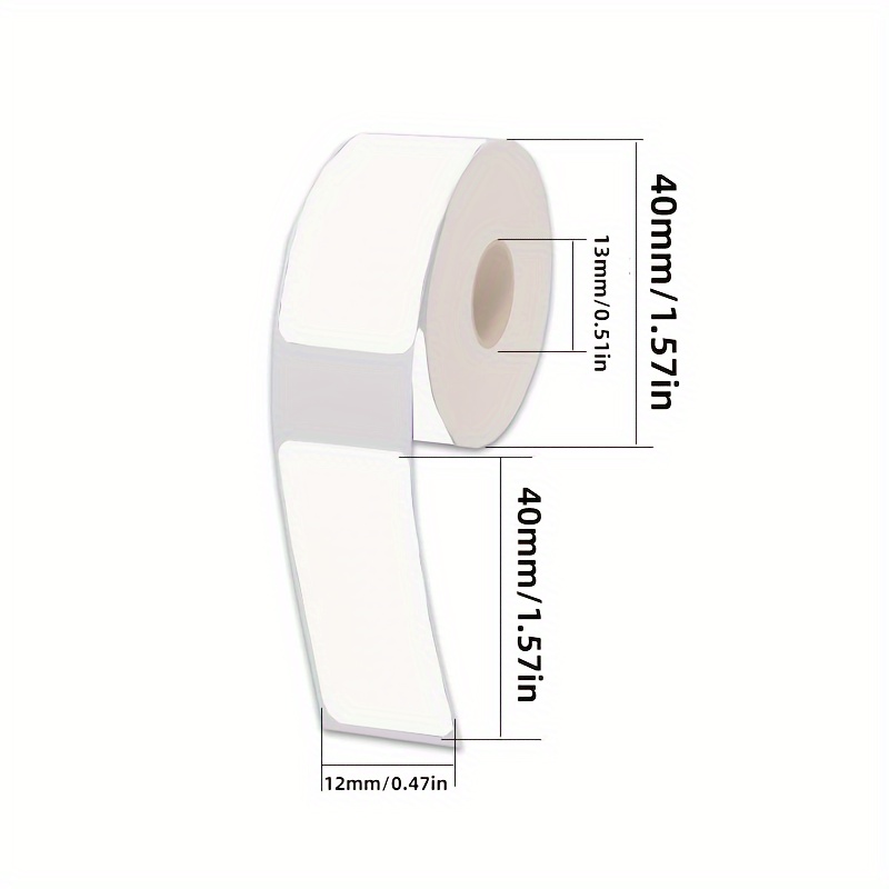 Papier D'impression Thermique Résistant À 5 Preuves De 12x40 Mm,  0,47x1,57, Imperméable À L'eau, Résistant À La Déchirure, Étiquettes  Adhésives Autocollantes De Rouleaux Pour Imprimante P11,p15,p12,p50,  Ménage, Entreprise, Résistant Aux Rayures, Anti