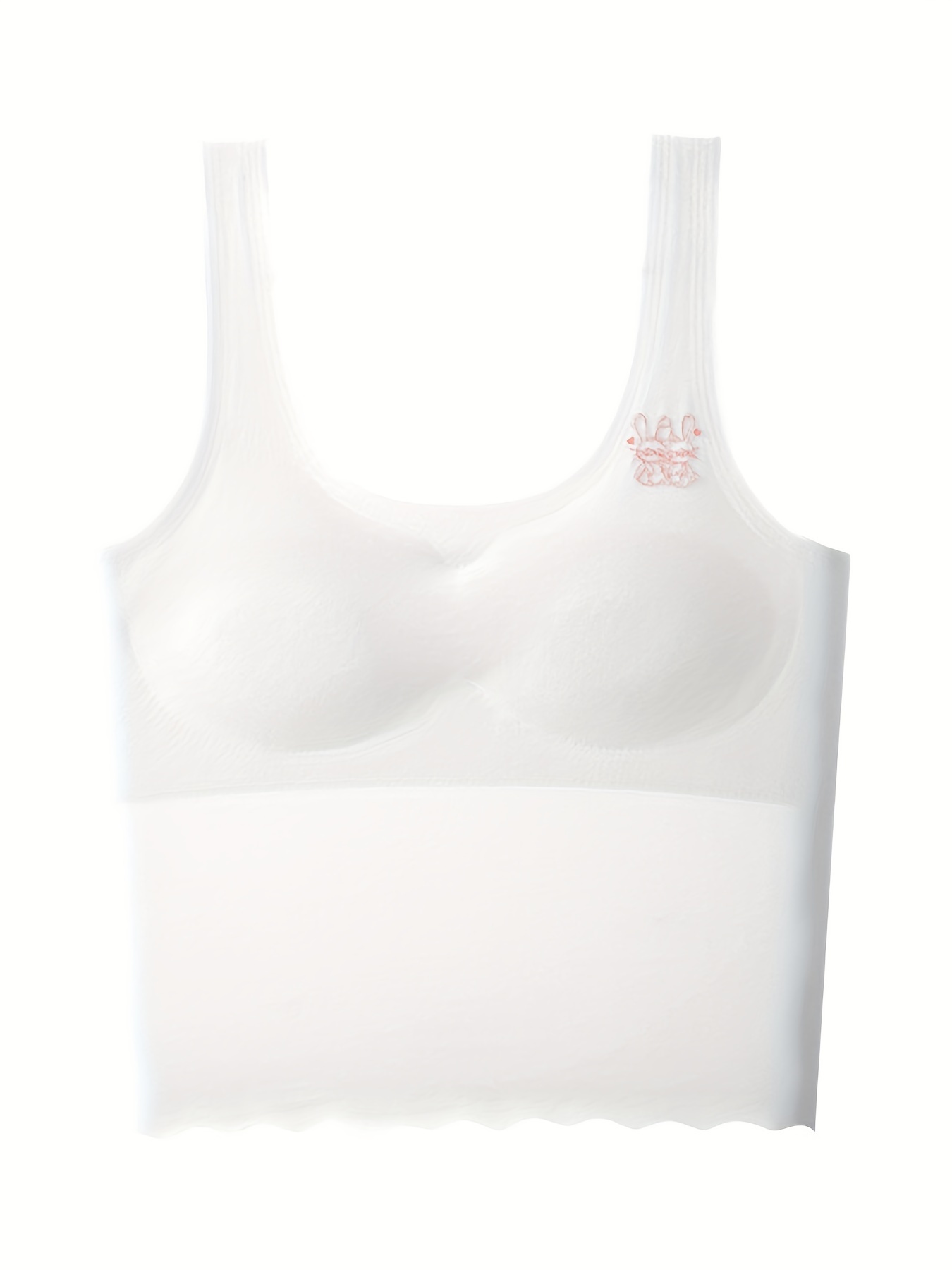 Girl's Seamless Tank Top Solid Color Padded Underwear Kids - Temu