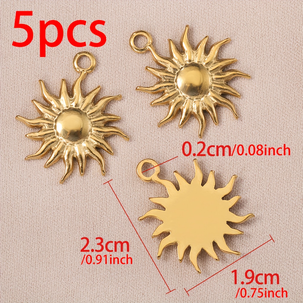5 201 Stainless Steel 2.3*1.9cm Solid Pendants For Diy Necklace And Bracelet Accessories
