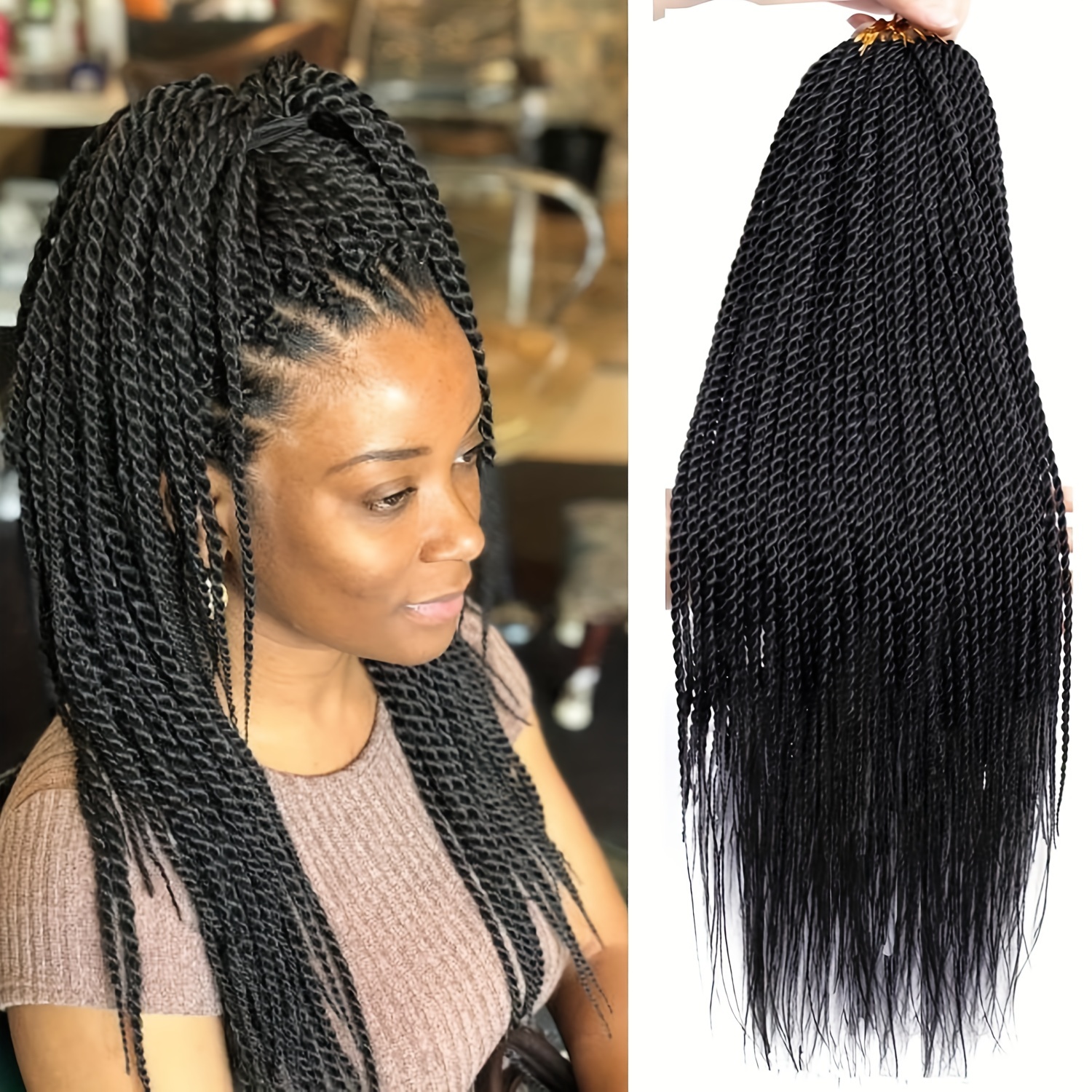 Short Pre Looped Wavy Senegalese Twist Crochet Hair with Curly Ends 12' -  China Senegalese Twist Crochet Hair and Senegalese Twist price