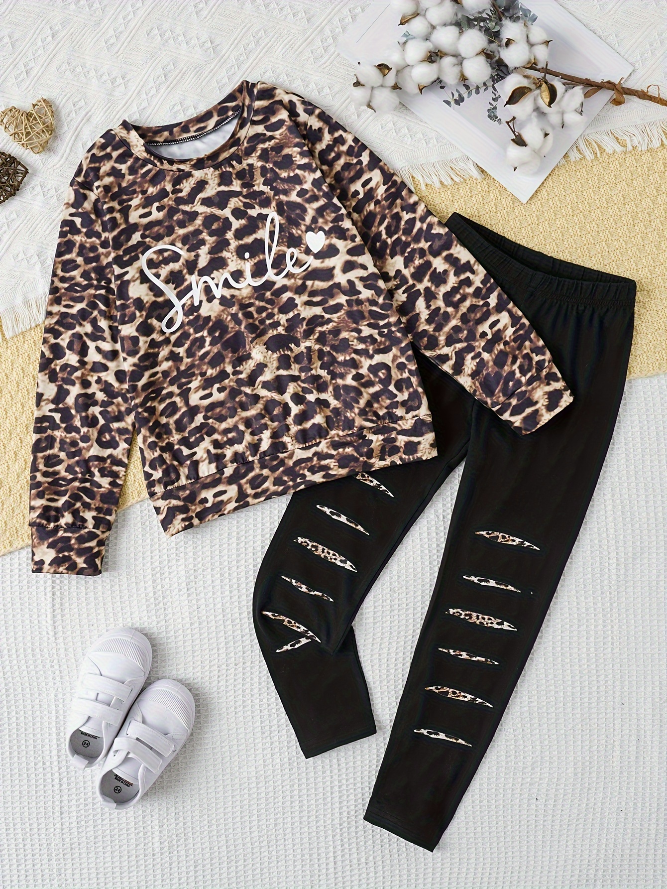 Girls Legging Kids Animal Leopard Print Fashion Stylish Trendy