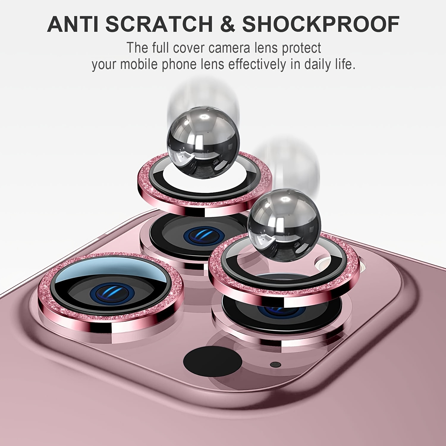 Choiche [3+1] Protector de lente de cámara para iPhone 14 Pro/iPhone 14 Pro  Max, protector de lente de cámara de vidrio templado 9H, protector de