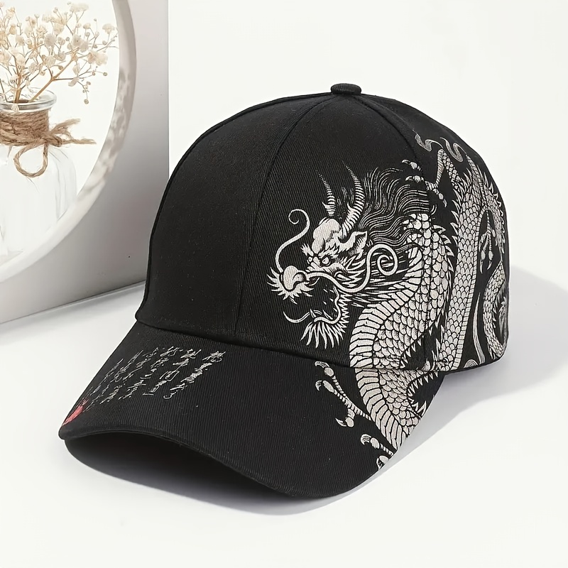 TEMU 1 Pieza De Gorra De Béisbol Con Estampado De Oriental Estilo Chino