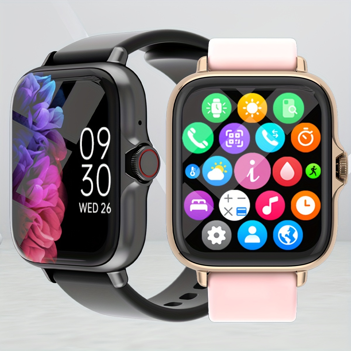 Reloj inteligente para hombres y mujeres, compatible con iPhone, Samsung,  teléfono Android, 1.69 pulgadas, pantalla táctil completa, IP68