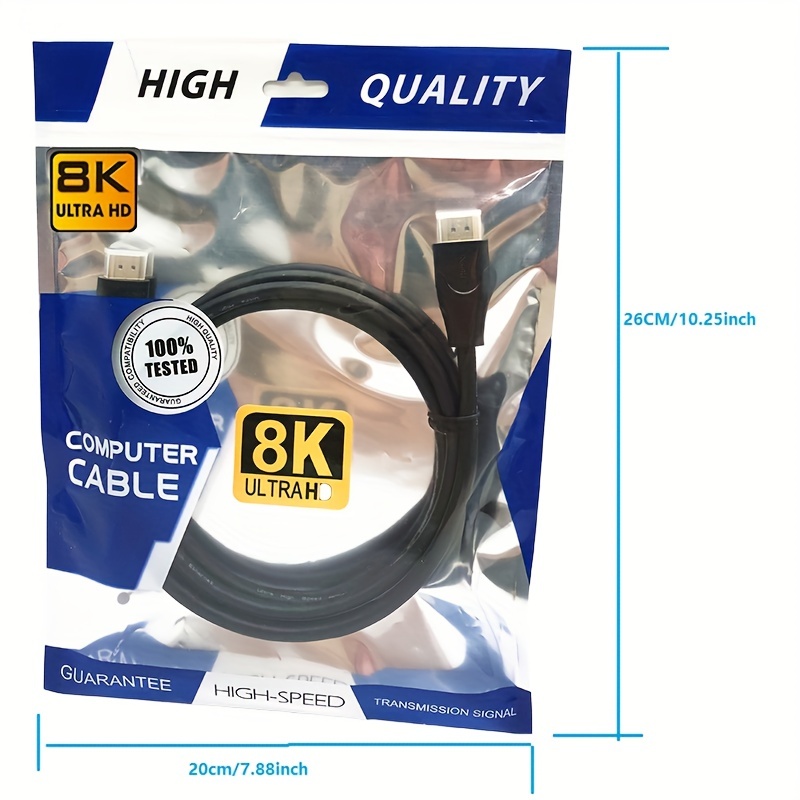 1-3m HDMI 2.1 Cable 8k@60Hz 4k@120Hz 48Gbps High Speed UHD