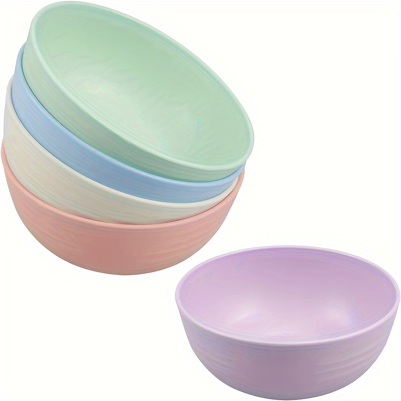 Blue Cereal Bowls 8 Pieces , Unbreakable Wheat Straw Bowls, Microwave and  Dishwasher Safe Reusable Bowls Set, for Ramen, Soup, Salad and more (22oz)
