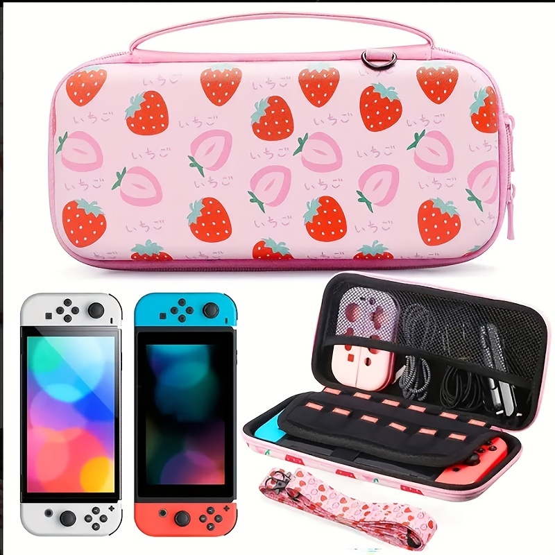 cute carrying case for switch switch oled hard portable travel game case switch accessories storage bag details 4