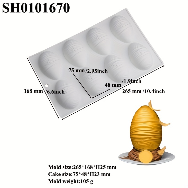 Megrocle 8 Cavity Silicone Egg Molds Set of 2, Food Grade Silicone Mol —  CHIMIYA