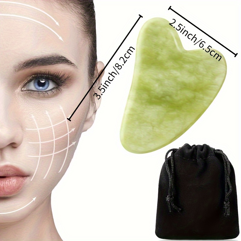 Piedra Gua Sha Piedra Cuarzo Rosa Masaje Facial Piedra De Cuarzo - Main Image