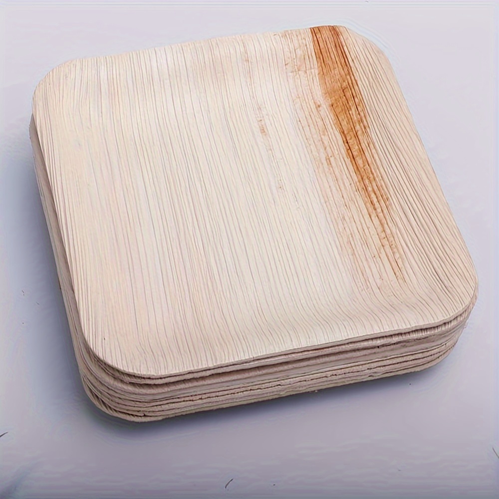 Palm Leaf Plates Bamboo Paper Plates Disposable Dinner - Temu