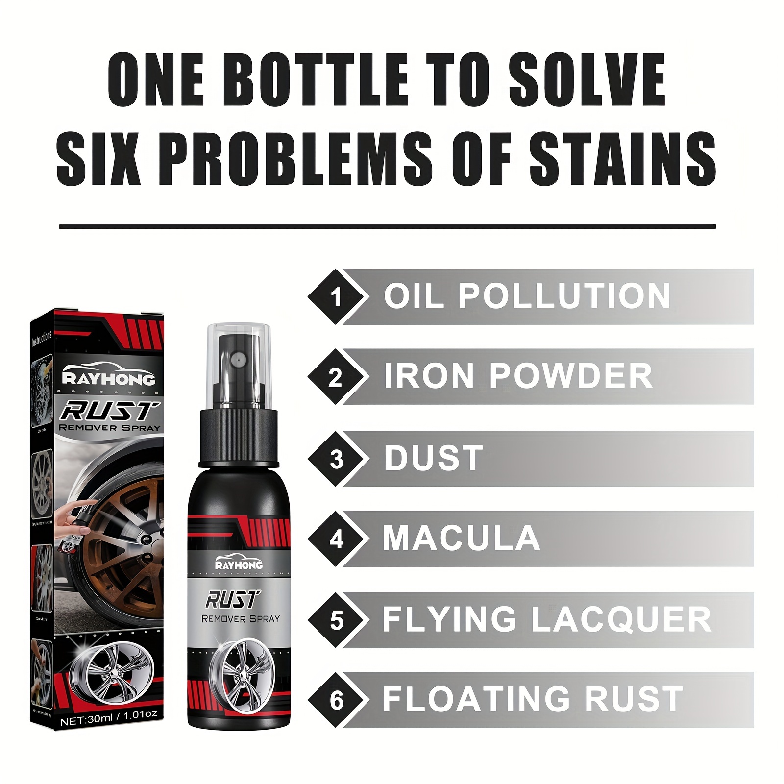 Rust Remover Car Wheel Hubs Rust Cleaning Brightening Agent - Temu