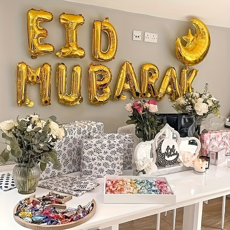 

11pcs, Eid Mubarak Balloon Banner For Home Decoration Ramadan Kareem Gift Mubarak Muslim Islamic Party Supplies Wall Decor Holiday Decor