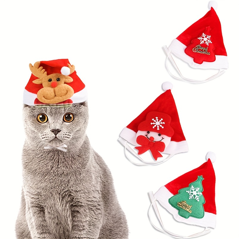 Neue Haustier-Kopfbedeckung, Katzen-Weihnachtskleid-Hut Für Kleine Und  Mittelgroße Katzen Lustige Accessoires - Temu Austria