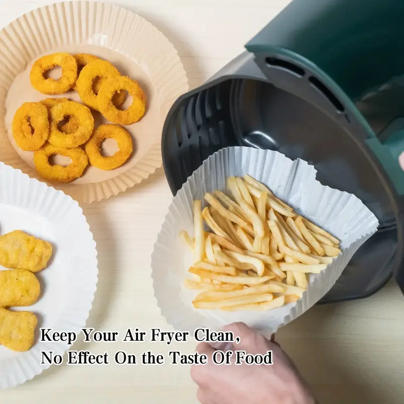 Round Blister Box Air Fryer Liners Disposable Paper Bowl [ Suitable For 2-8  Qt], Non-stick Paper, Air Fryer Accessories, Oil-proof And Waterproof,  Paper-lined Baking Microwave Oven - Temu