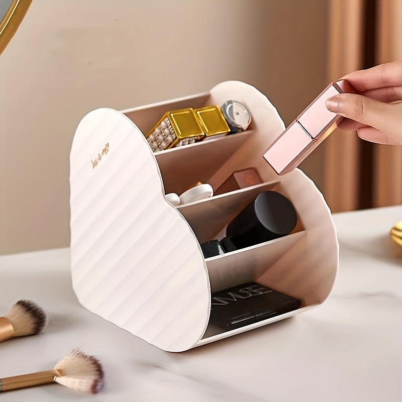 Heart Shaped Layered Storage Box for Makeup and Accessories