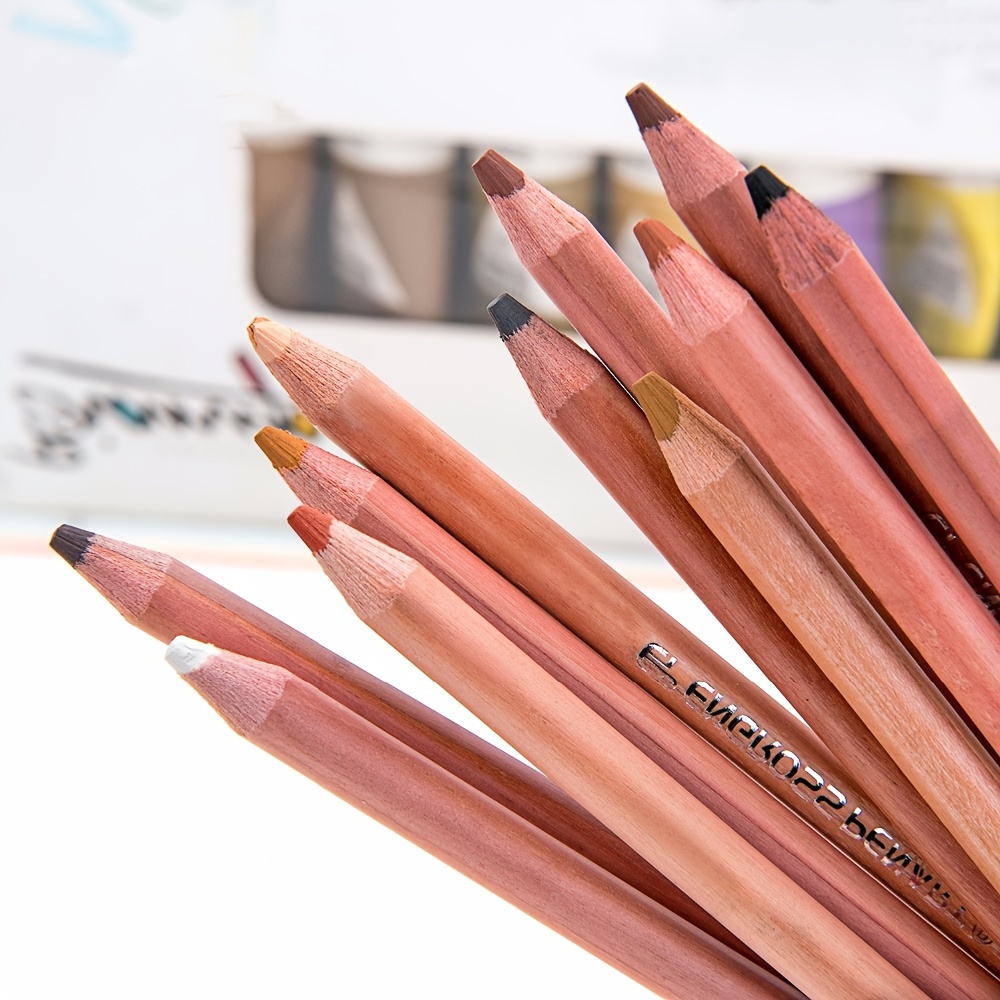 12 Color Soft Pastel Pencils Professional Skin Tint Pastel Colored Pencils  For Drawing School Colore Pencil Stationery
