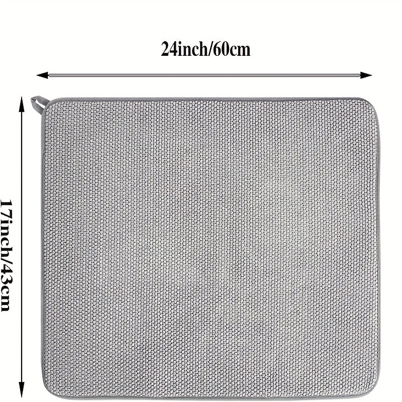 Absorbent Dish Drying Pad for Kitchen Countertop
