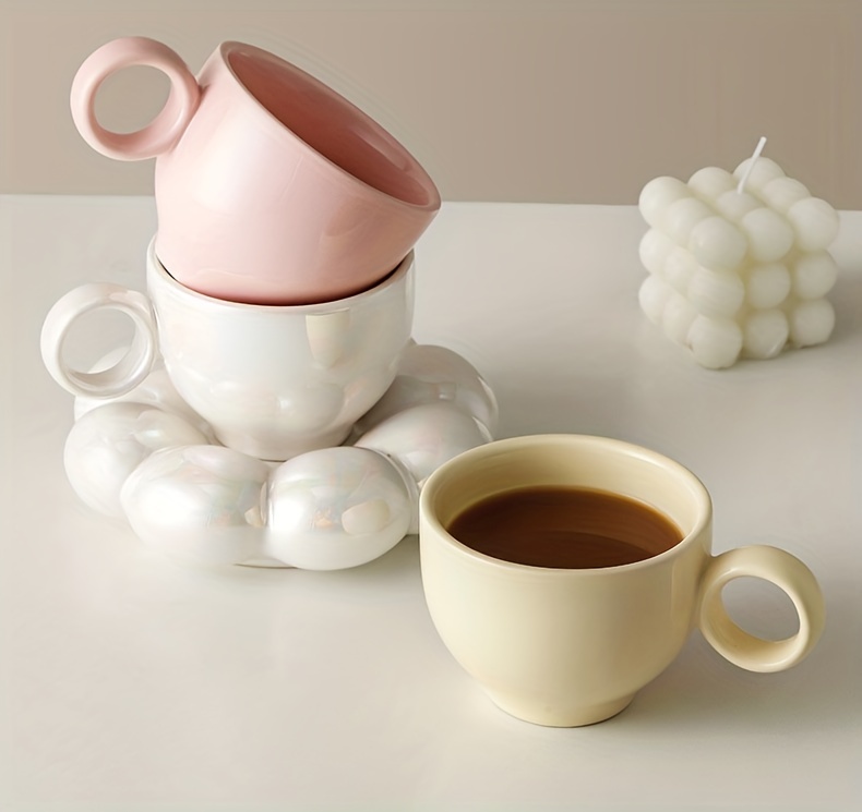 Cute Aesthetic Ceramic Mug Nordic Home Decor Coffee Milk Bubble