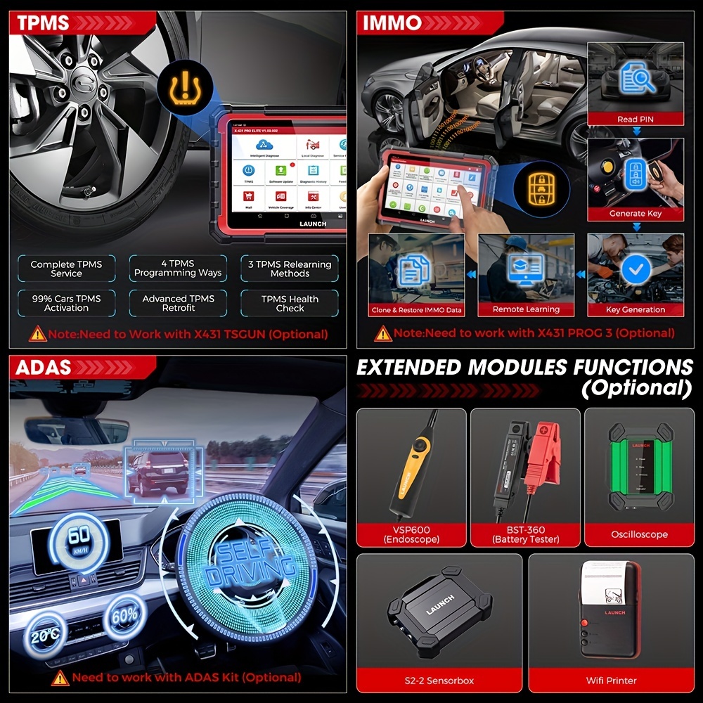 Launch X431 Pro Elite Canfd Doip Fca Car Full System Diagnostic