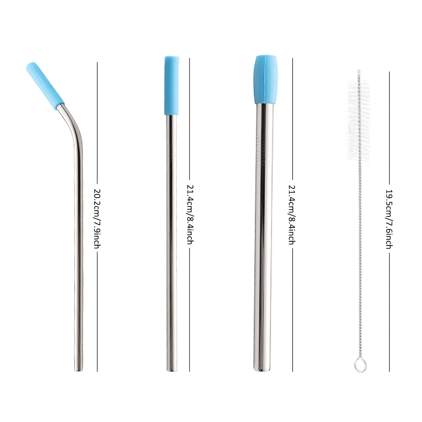  Silicone Tips for Stainless Steel Straws