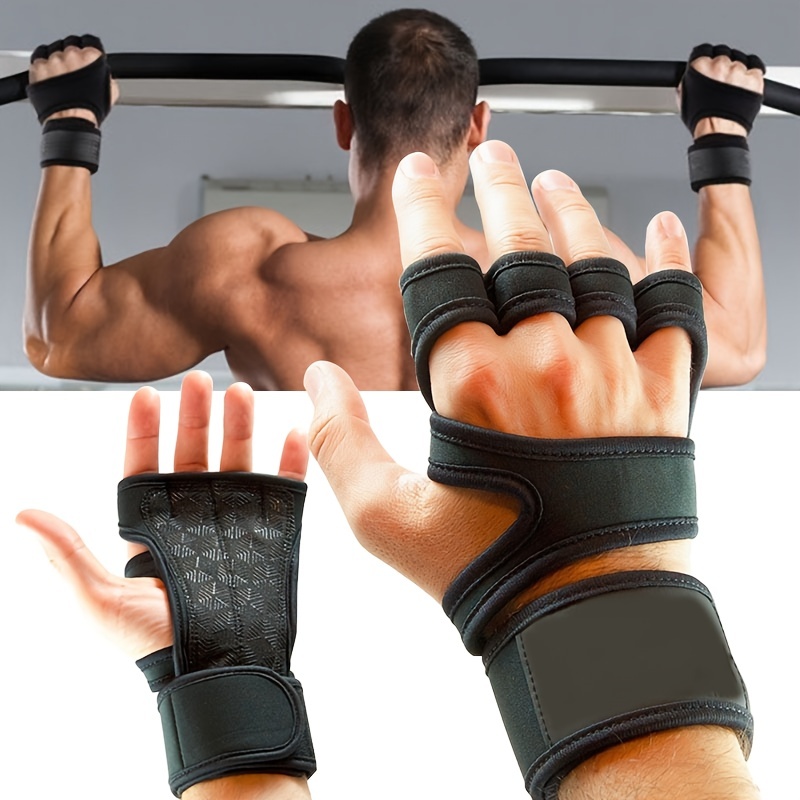  ihuan Guantes de entrenamiento para hombres con dedo completo:  guantes de levantamiento de pesas para hombres, guantes de levantamiento de  pesas, guantes de levantamiento de pesas y peso muerto : Deportes