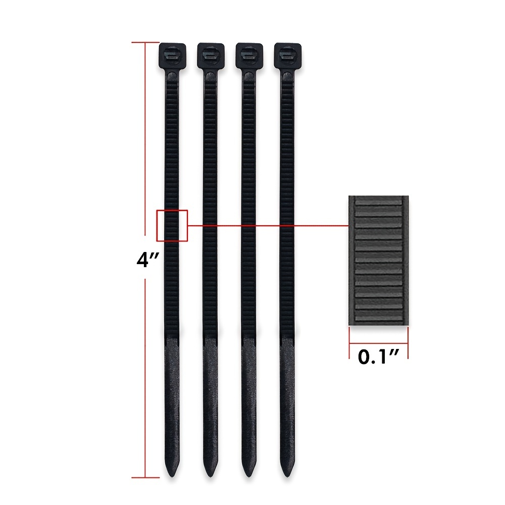 Zip Ties -16 inch Black 100pcs Electrical Cable Ties with 80 lbs
