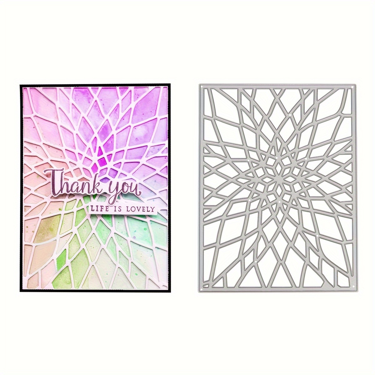 

Leaf Pattern Stamp & Die Set For Diy Card Making - Metal Cutting & Embossing Tools With "thank You" Design, Ideal For Scrapbooking & Paper Crafts, Perfect Gift, Card Making Supplies