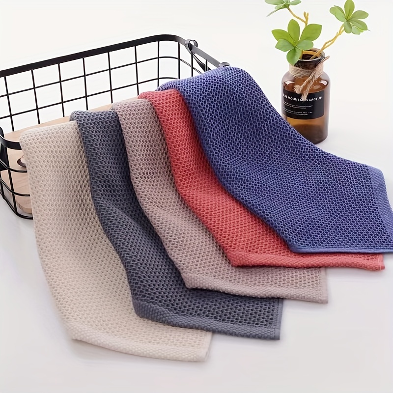 Simple Hanging Honeycomb Washcloth Household Dish Towels - Temu