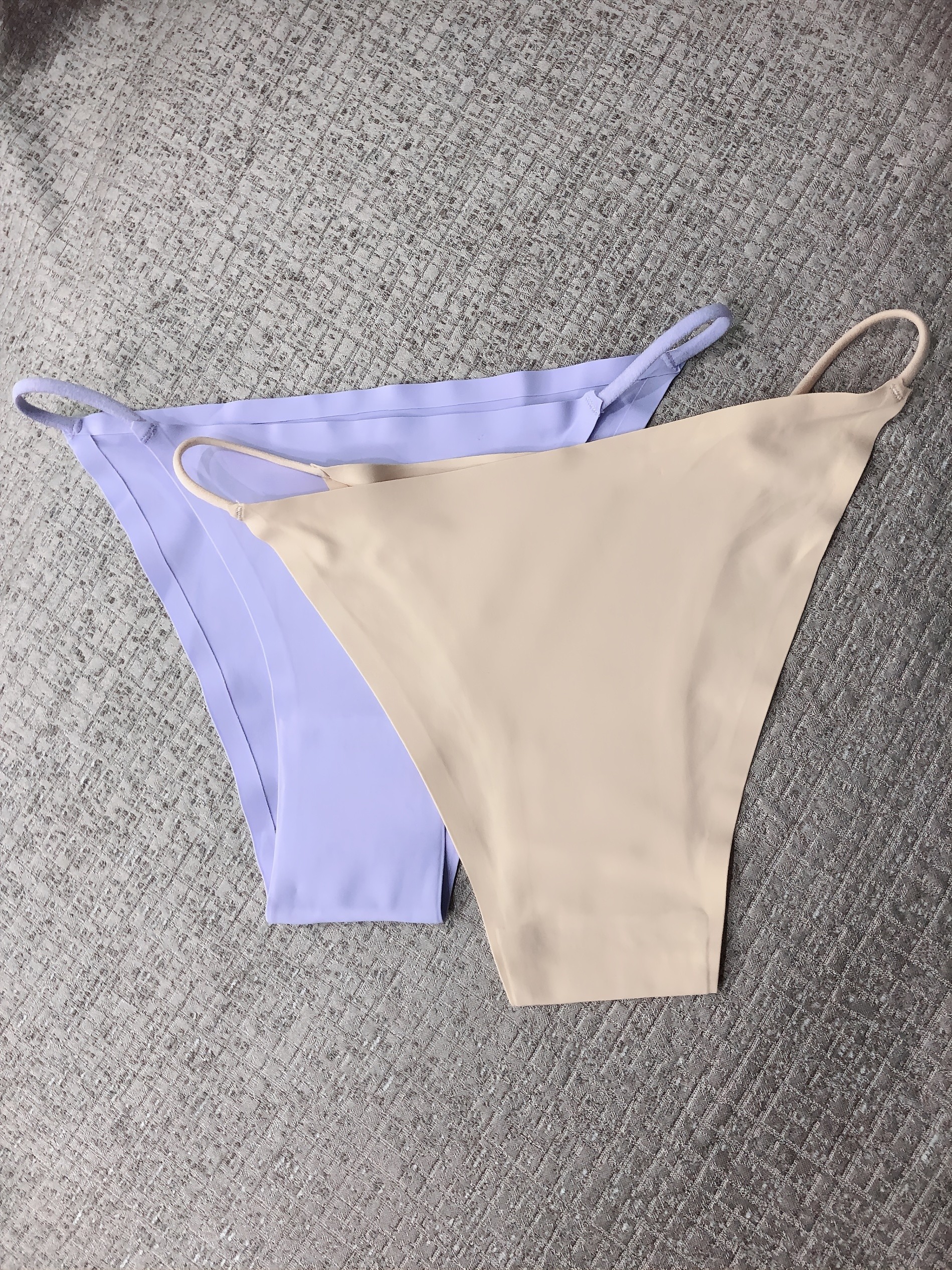 Women's Mixed Color String Bikini Panties Low Waist Ribbed - Temu