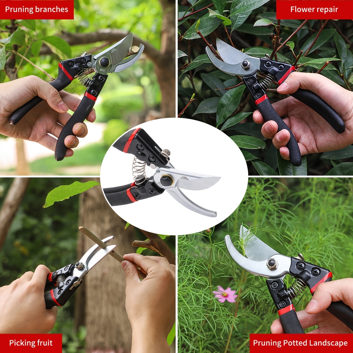 1pc Pruning Shears For Gardening Hand Pruner Garden Pruning Scissors  Gardening Shears Gardening Tools 8 2inch Balck - Patio, Lawn & Garden - Temu