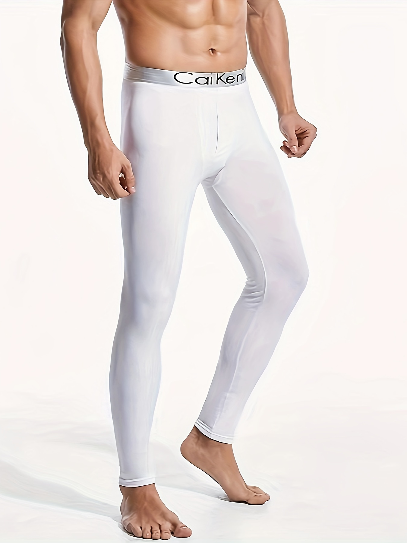 Men's Stretch Smooth Underwear Long Johns Pants Thermal Bulge