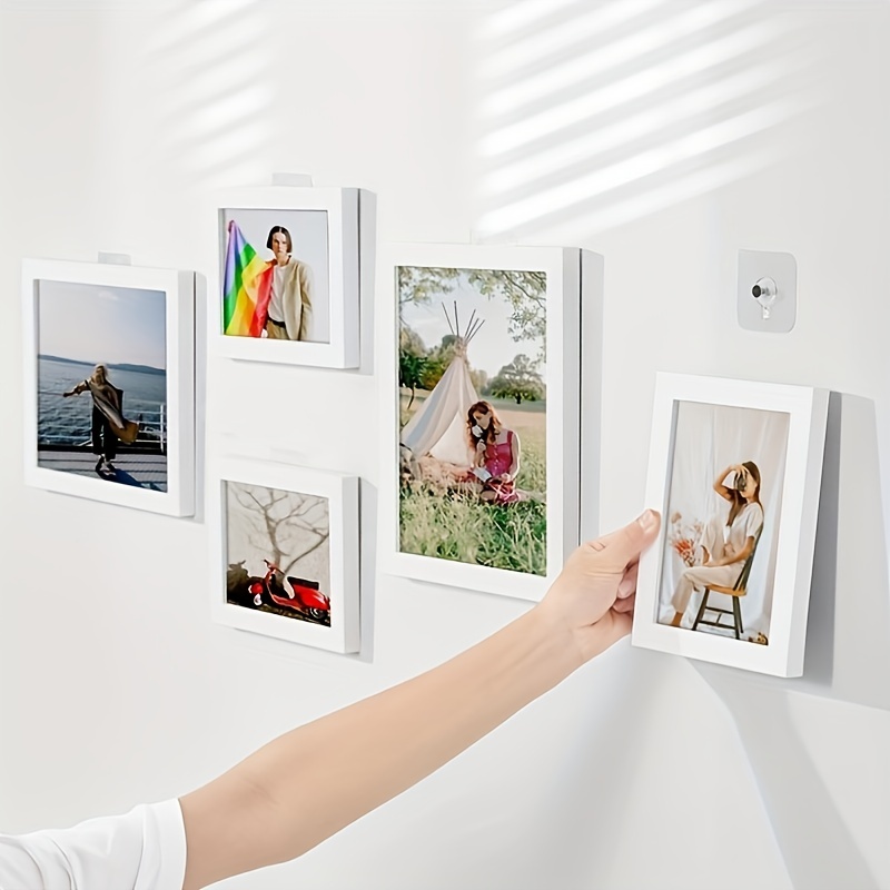 

10pcs Punch-free Wall Hooks - Strong, Invisible, And Traceless - Perfect For Hanging Photos, Frames, And More!