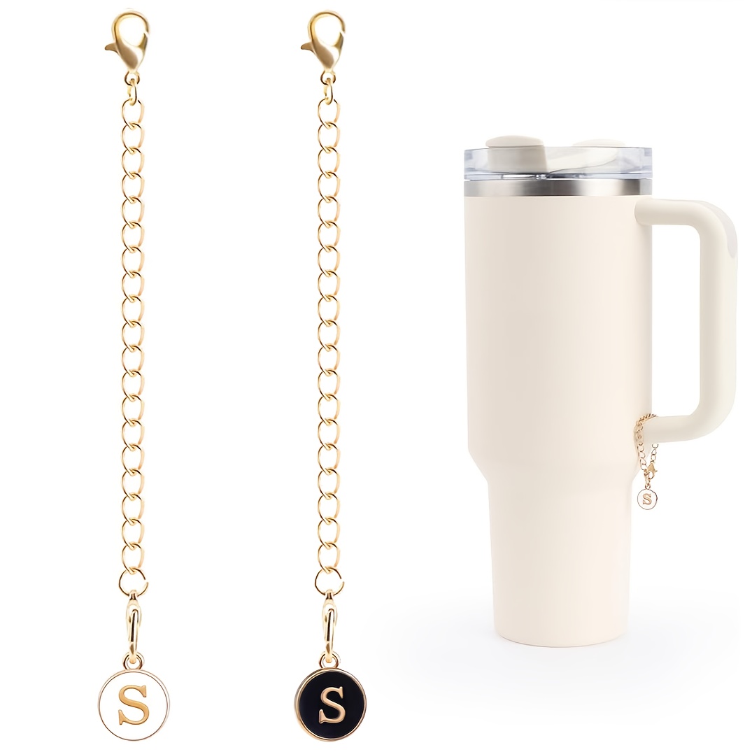  YEINLAN 2 Pcs Initial A-Z Letter Charms Accessories For Stanley  Cup, Name Id Letter Handle Charm For Stanley 30&40 Oz Tumbler,Water Cup  Handle Identification Letter Charm (A) : Home & Kitchen