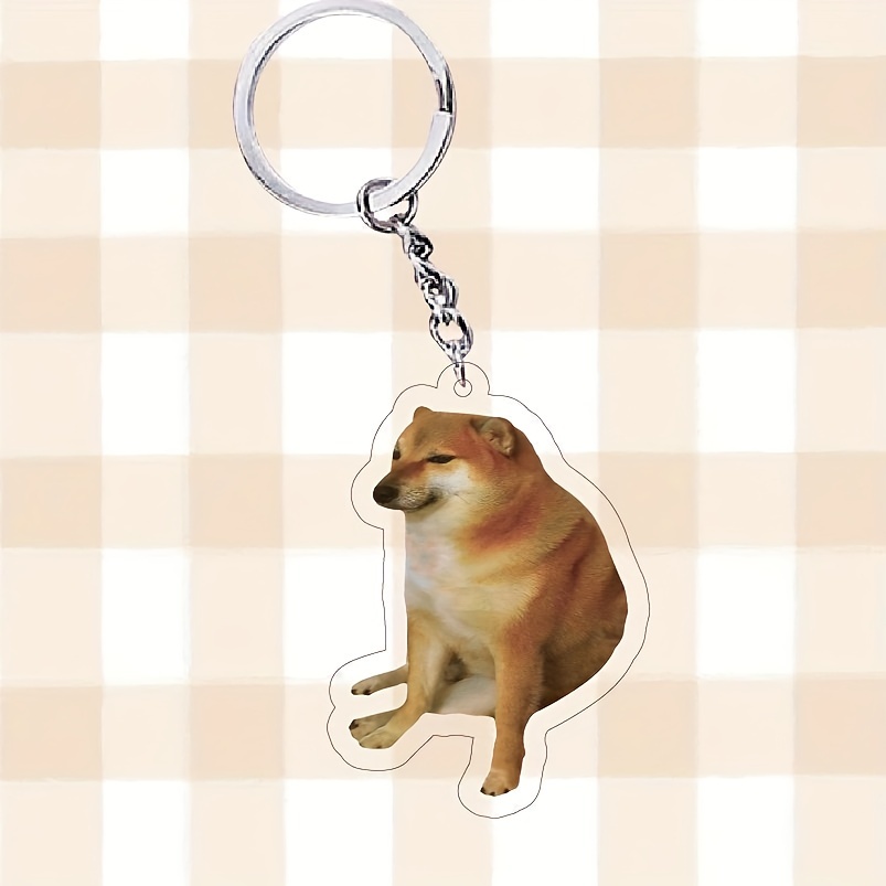 Spoof Cheems Pet Keychain Cute Shiba Inu Pendant Funny - Temu