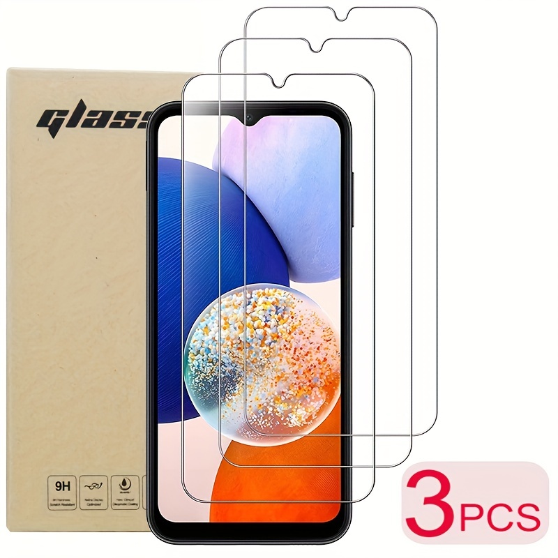 

3-pack Hd Tempered Film Screen Protectors For Galaxy A14 4g/5g, A54 5g, A34 5g, 9h Hardness, Anti-scratch, Anti-fingerprint, High Sensitivity, Erasable, With Carton Pack