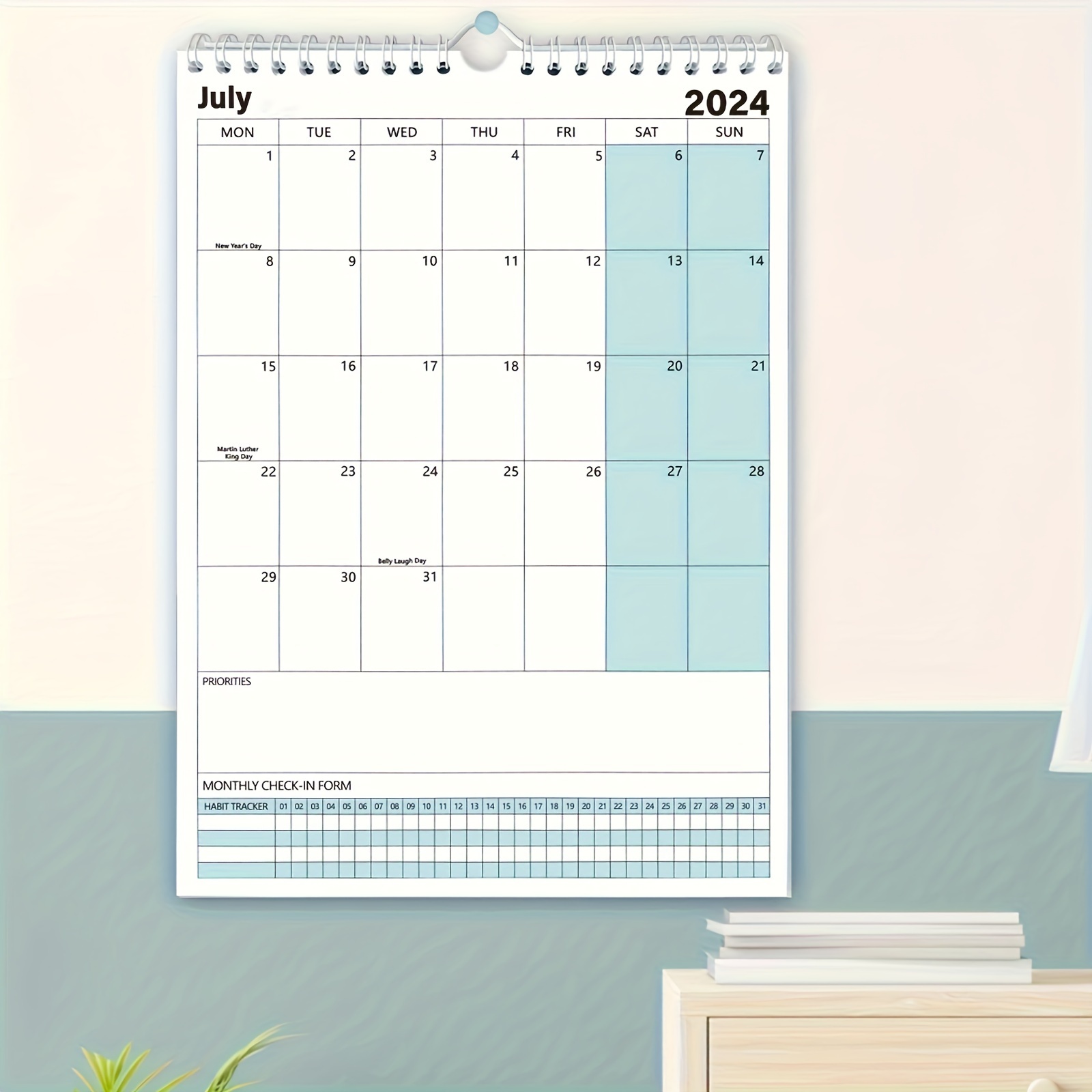 

Jan 2024- Dec 2024 Monthly Calendar Planner 12 Months Academic Calendar With Daily Blocks Minimalistic Wall Calendar Perfect For Office Home Supplies, 11"*8.2", 100gsm Paper