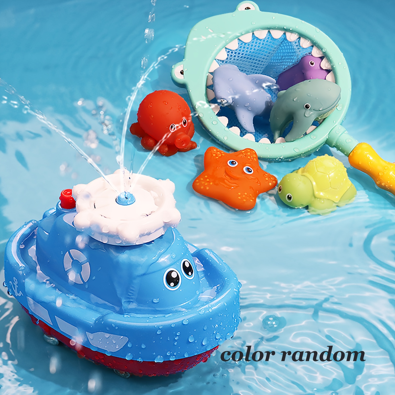 Baby Bath Toy Children Electric Bath Toys Baby Floating Bathtub Toy Whale Water Spraying Bath Toys Baby Octopus Shower Water Playing Toys for Kids and