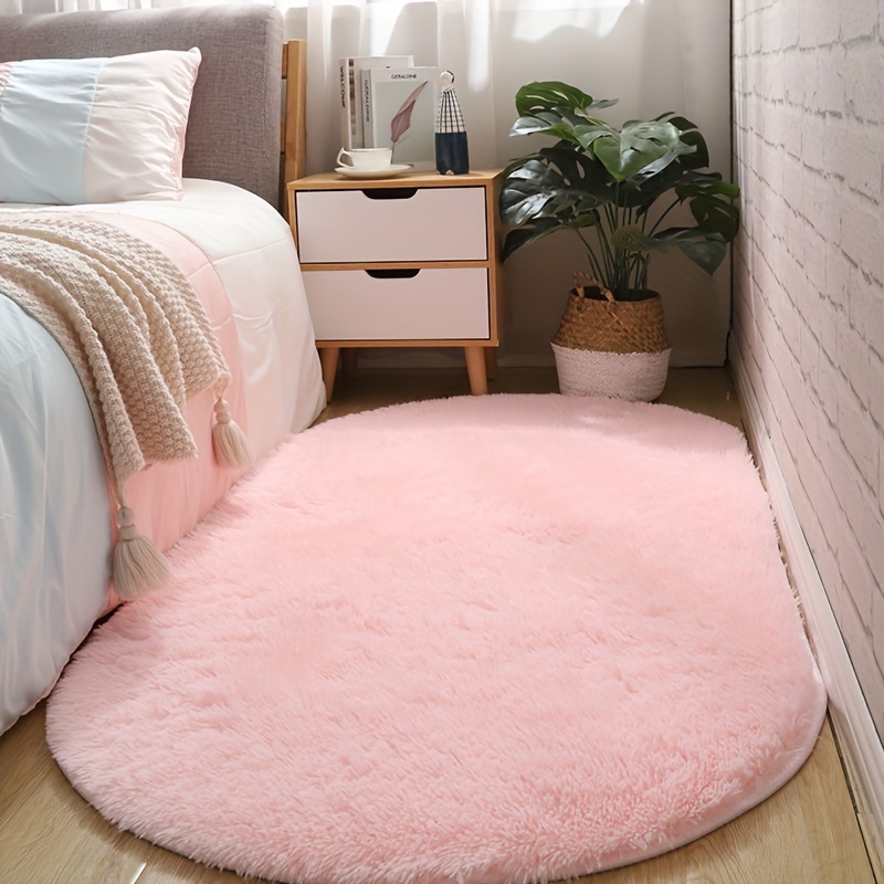 Alfombra rosa para dormitorio de niñas de 4 x 6 pies, alfombra de cuarto de  bebé, alfombra de área lavable, alfombra de baño antideslizante, bonita