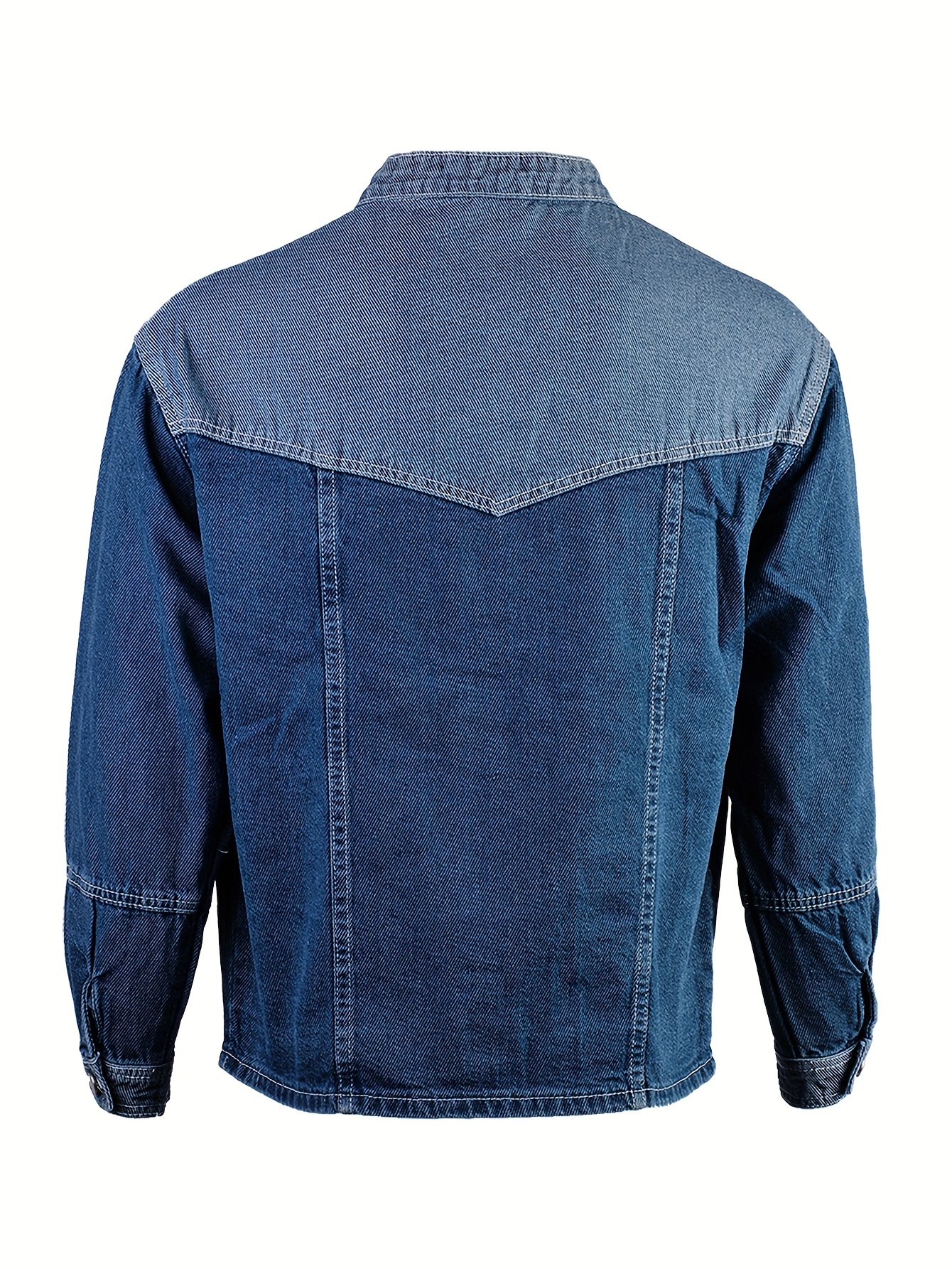 Men's Stylish Solid Comfy Denim Jacket With Pockets, Active