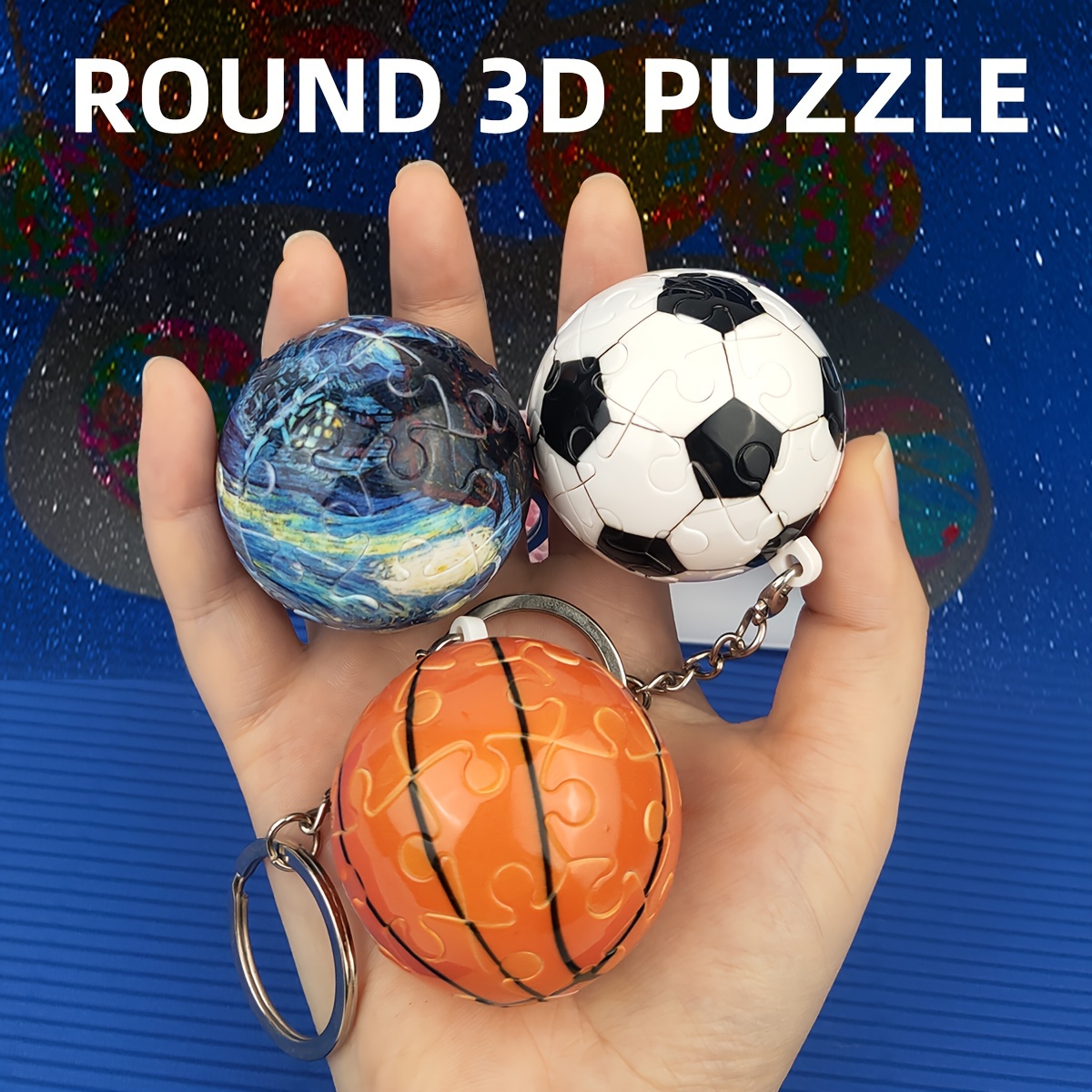 Puzzle Ball Keychain, Tres-dimensional Creativo Diy Puzzle, Tierra Fútbol  Baloncesto 3d Puzzle, Regalo De Navidad, Halloween, Ahorre Más Con Las  Ofertas De Liquidación