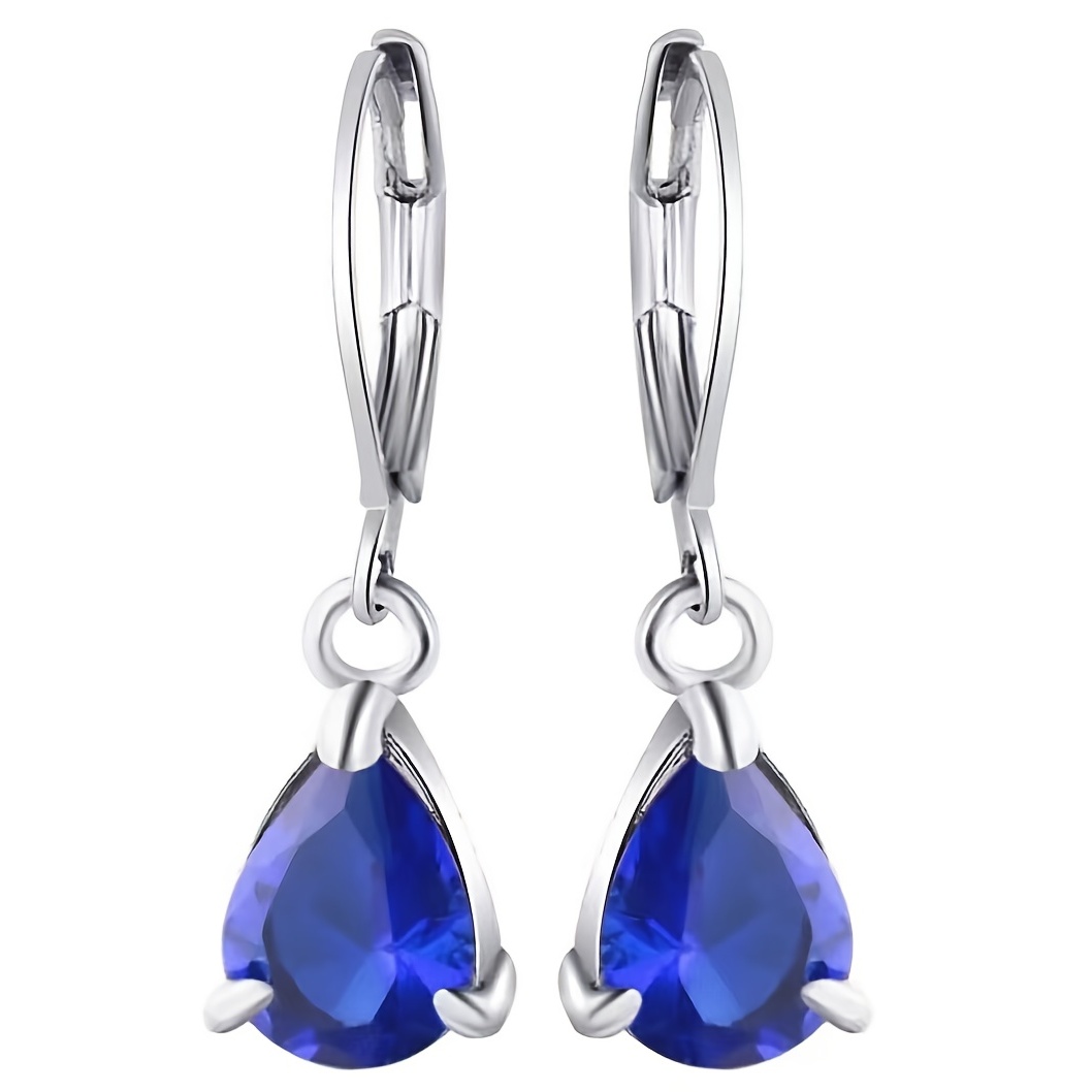 Multicolor Teardrop Zircon Drop Dangle Earrings